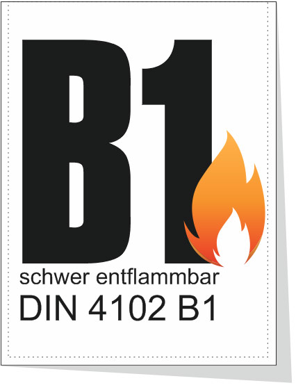 B1 schwer entflammbar nach DIN 4102